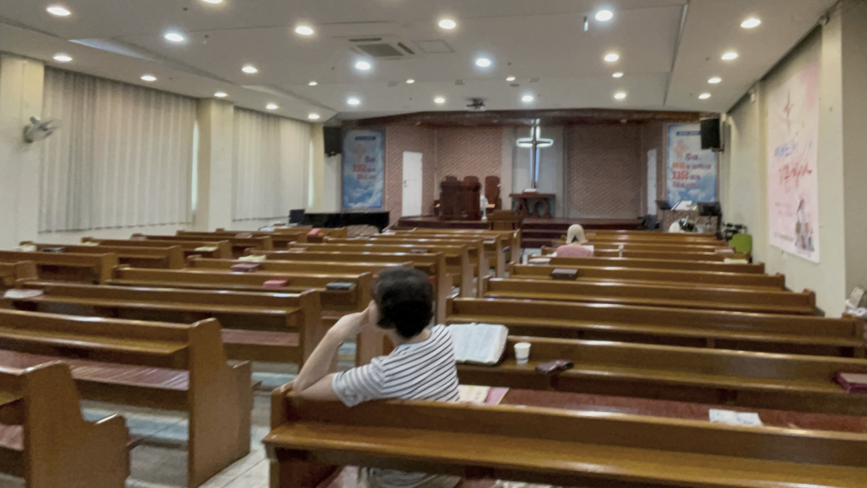 광주 벧엘교회 지하 예배당 인테리어 시공 전 사진