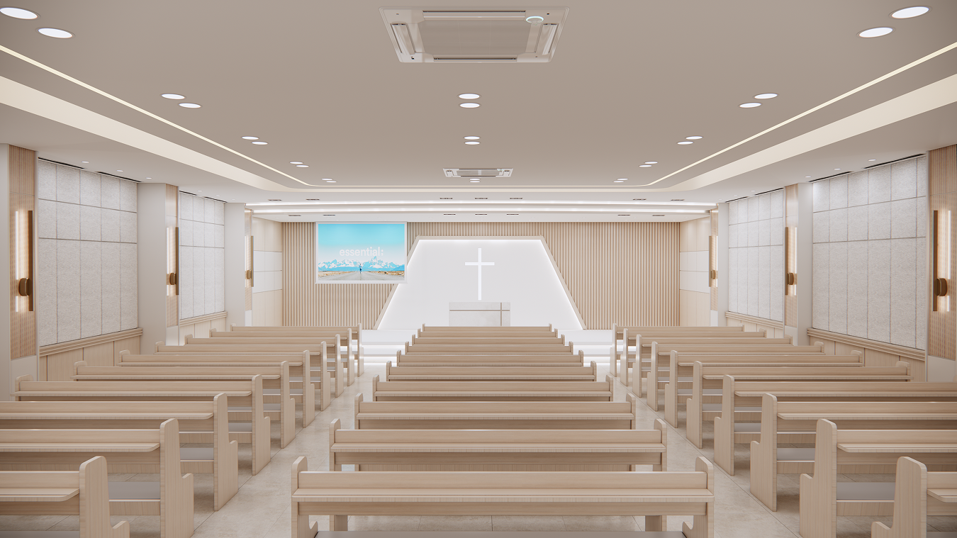 컨빌디자인 벧엘교회 예배당 인테리어 디자인